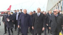 Cumhurbaşkanı Erdoğan, mevkidaşı Aliyev ile Füzuli Havalimanı'nda incelemelerde bulundu
