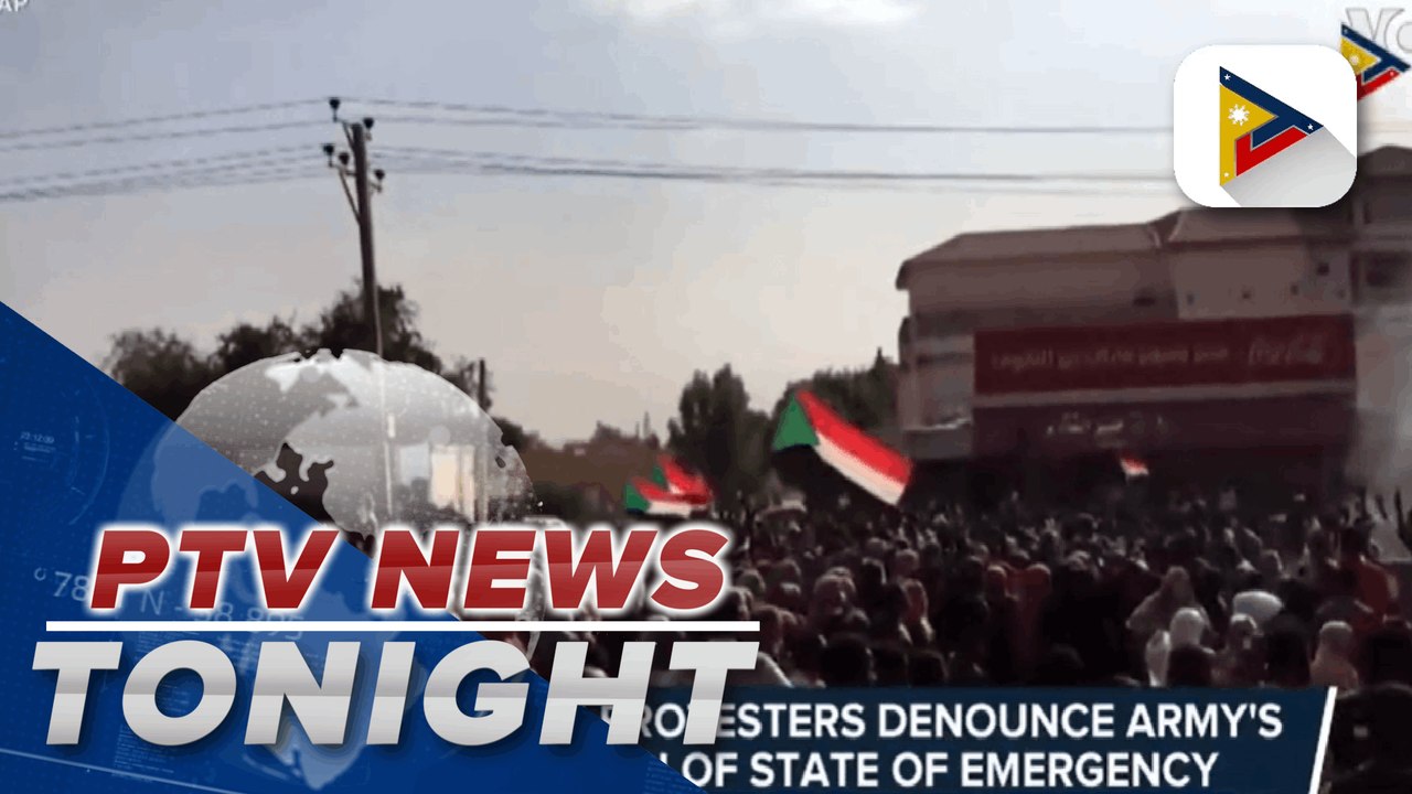 Pro-civilian protesters denounce army’s declara...