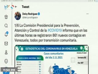 COVID-19 | Venezuela registró 861 casos de transmisión comunitaria y 393.040 pacientes recuperados