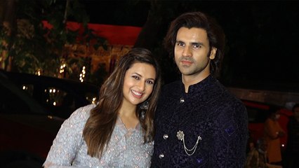 Divyanka Tripathi  ऐसे तैयार होकर  पति Vivek Dahiya के साथ पहुंचीं दीवाली पार्टी में... | FilmiBeat