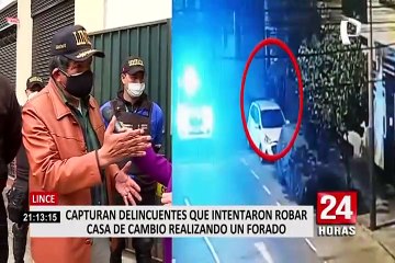 Capturan a sujetos que hicieron forado para robar una casa de cambio en Lince