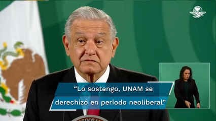 “Ojalá que la haga”, dice AMLO sobre dichos de Quadri de marchar en su contra y a favor de la UNAM