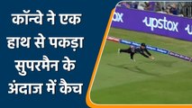 T20 WC 2021 PAK vs NZ: Devon conway Takes a one handed blinder to dismiss Md hafeez | वनइंडिया हिंदी