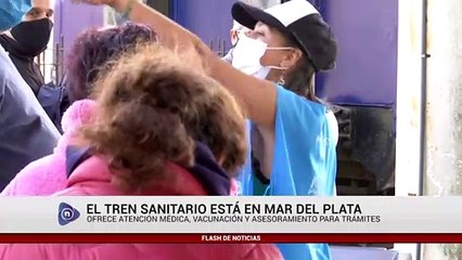 El tren sanitario en Mar del Plata