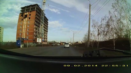 Dashcam Captures Close Call at Crosswalk