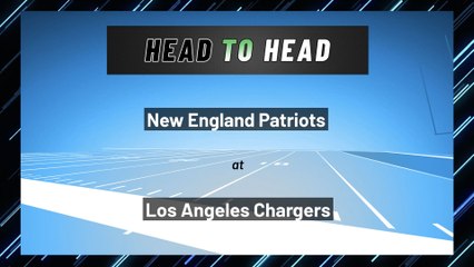 New England Patriots at Los Angeles Chargers: Moneyline