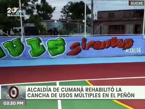 Sucre | Alcaldía de Cumaná rehabilita cancha de usos múltiples en la Comunidad El Peñón