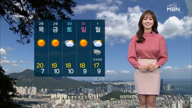 [굿모닝MBN 날씨]전국 곳곳 공기질 나빠…중부, 오전에 약한 비