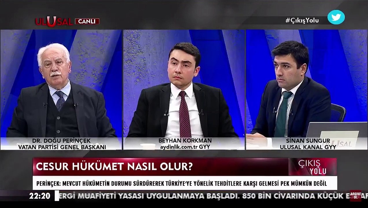 Perinçek: Bugün AK Parti, Vatan Partisi, MHP hükümette olmadan çözüm mümkün değil