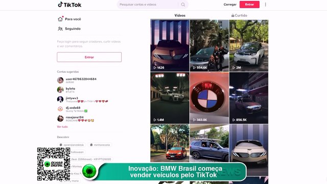 Inovação BMW Brasil começa vender veículos pelo TikTok