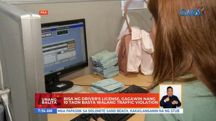 Bisa ng driver's license, gagawin nang 10 taon basta walang traffic violation | UB