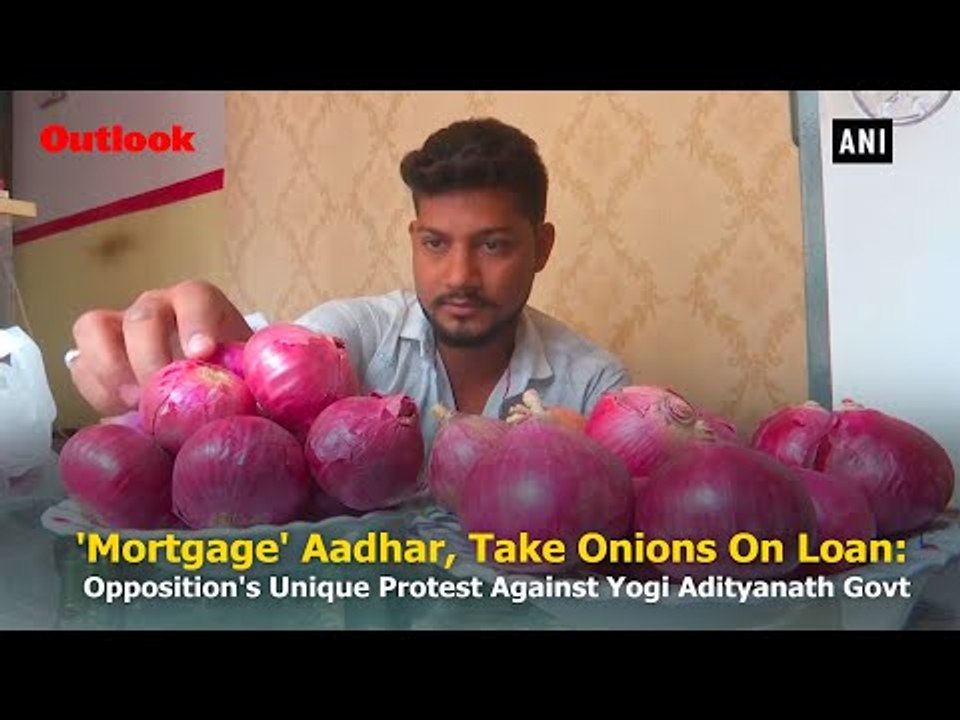 'Mortgage' Aadhar, Take Onions On Loan Opposition's Unique Protest