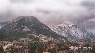 Alpine-Montaña con lluvia y truenos para el insomnio