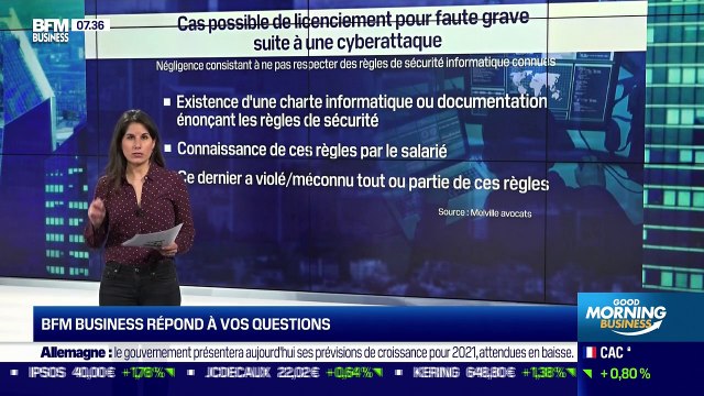 BFM Business avec vous : Si j'ai, malgré moi, provoqué une cyberattaque sur mon entreprise, puis-je être licencié ? - 27/10