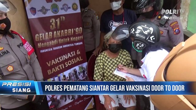 Vaksinasi Door To Door & Baksos Polres Pematang Siantar