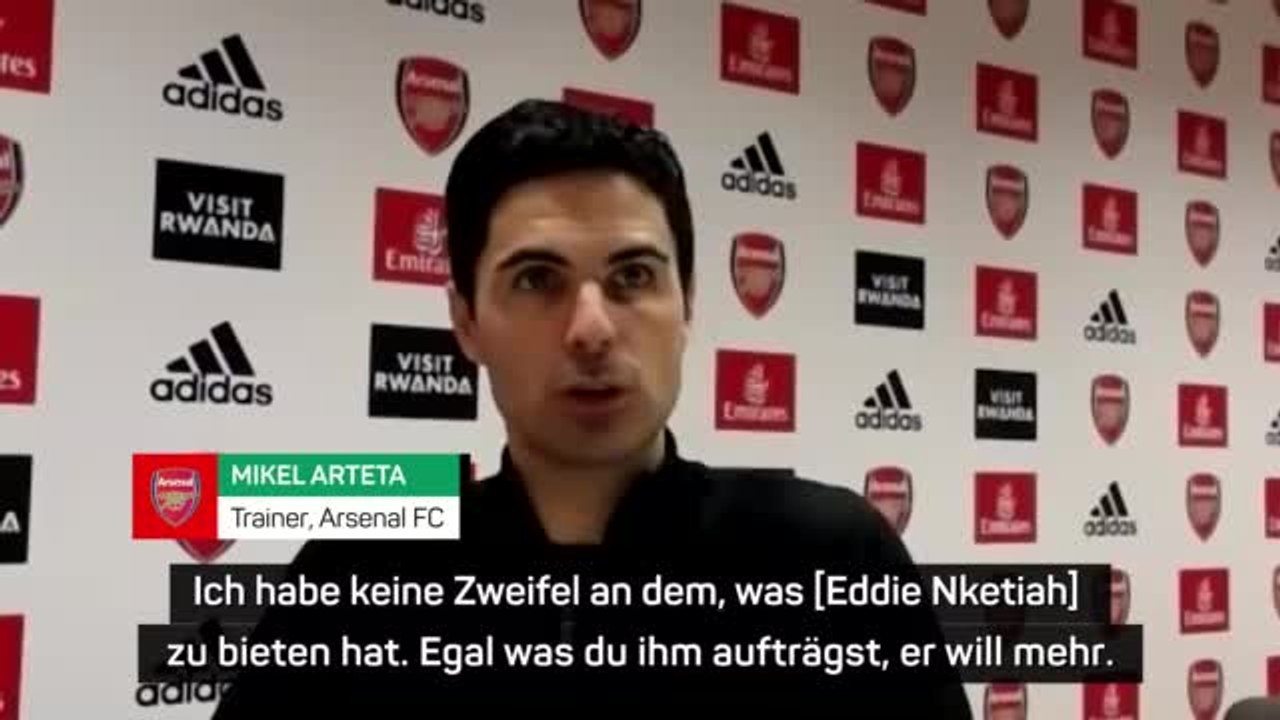 Nketiah? Arteta: “Er wird ein großer Spieler werden”