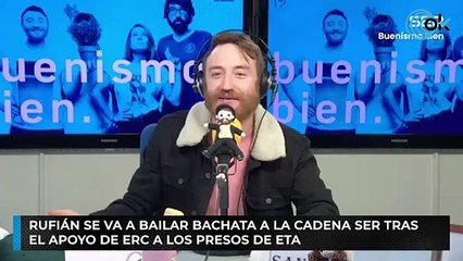 Rufián se va a bailar bachata a la Cadena SER tras el apoyo de ERC a los presos de ETA