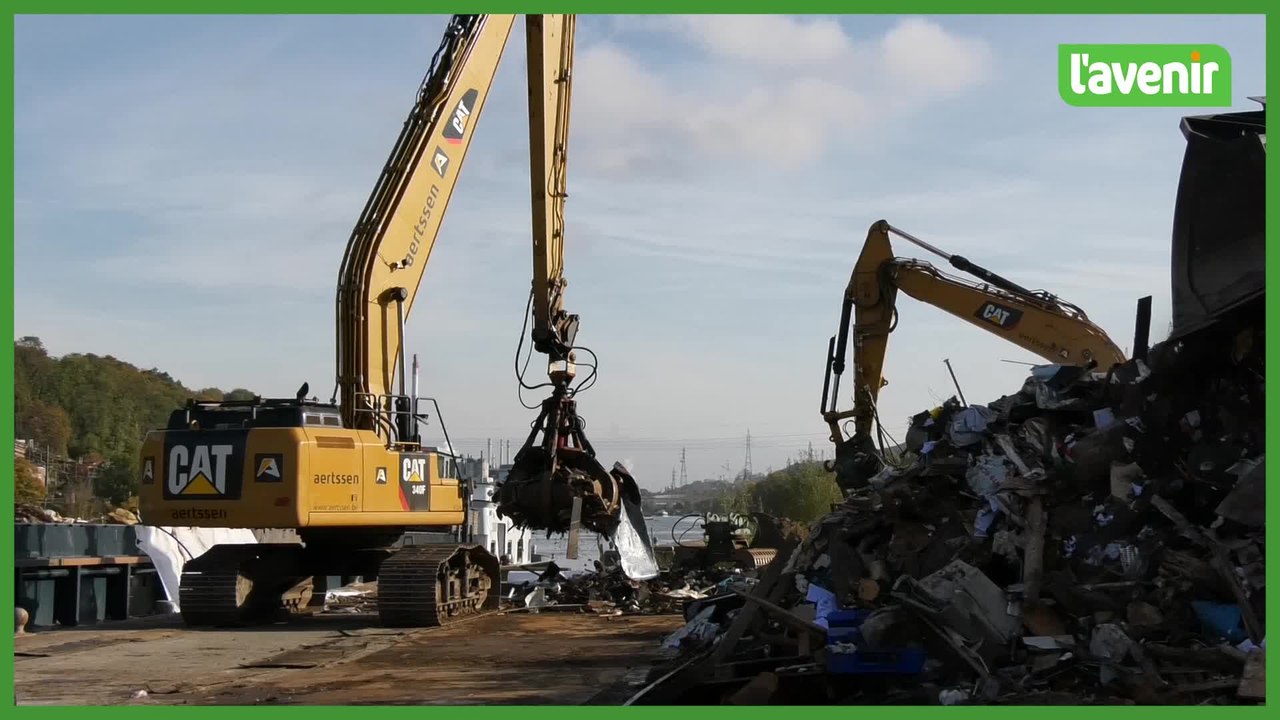 Hermalle-sous-Huy : évacuation des 35000 tonnes de déchets des inondations
