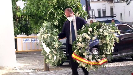 Familiares y amigos despiden a Mercedes Domecq Ybarra, viuda del rejoneador Fermín Bohórquez