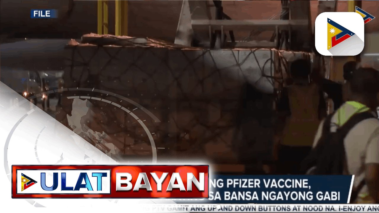 Higit 970-K doses ng pfizer vaccine, inaasahang darating sa bansa ngayong gabi