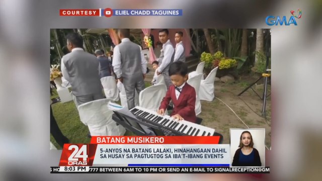 5-anyos na batang lalaki, hinahangaan dahil sa husay sa pagtugtog sa iba't-ibang events | 24 Oras
