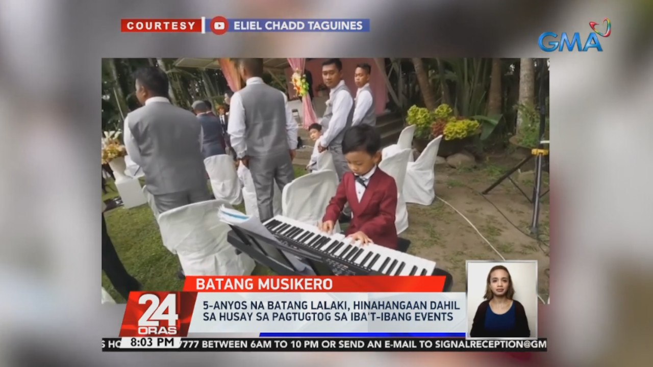 5-anyos na batang lalaki, hinahangaan dahil sa husay sa pagtugtog sa iba't-ibang events | 24 Oras