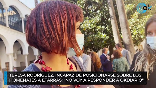 Teresa Rodríguez, incapaz de posicionarse sobre los homenajes a etarras: No voy a responder a OKDIARIO