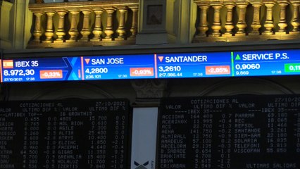 El Ibex 35 pierde un 0,33 % y los 9.000 puntos lastrado por Santander