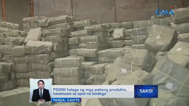 P500M halaga ng mga pekeng produkto, nasamsam sa apat na bodega | Saksi
