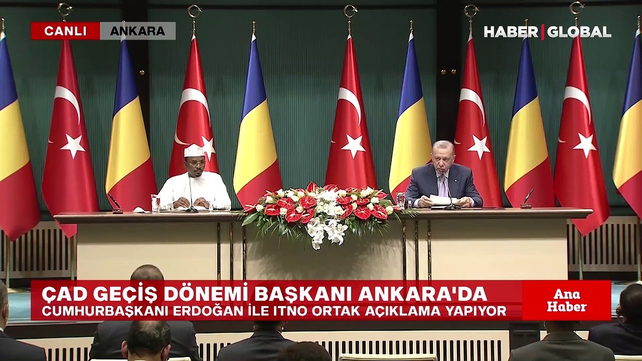 Cumhurbaşkanı Erdoğan Çad Devlet Başkanı Itno ile ortak basın toplantısı düzenledi