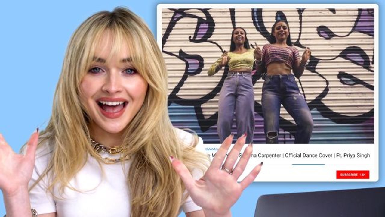 Sabrina Carpenter Watches Fan Covers on YouTube & TikTok