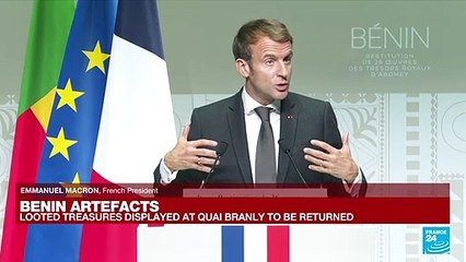 REPLAY - French President Emmanuel Macron's speech on the restitution of Benin artefacts