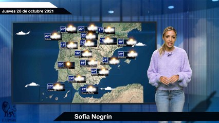 El tiempo del jueves 28 de octubre