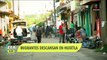 Caravana migrantes hace una parada en Huixtla, Chiapas
