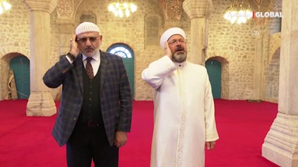 Diyanet İşleri Başkanı Ali Erbaş, Şuşa'da ezan okudu