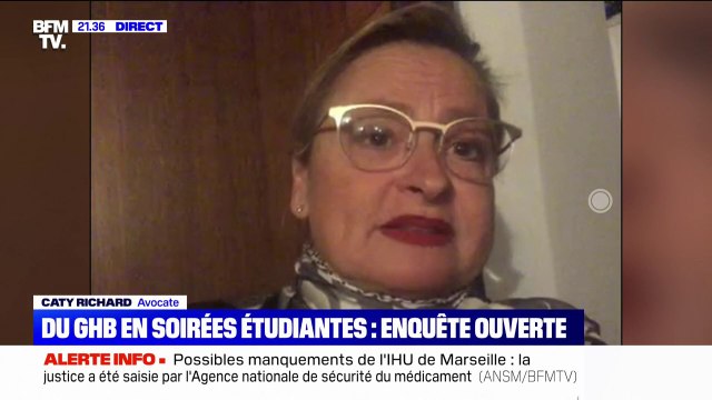 Me Caty Richard: Quand on entend quelqu'un dire 'j'ai des absences', il faut immédiatement avoir le réflexe de penser à de la soumission chimique