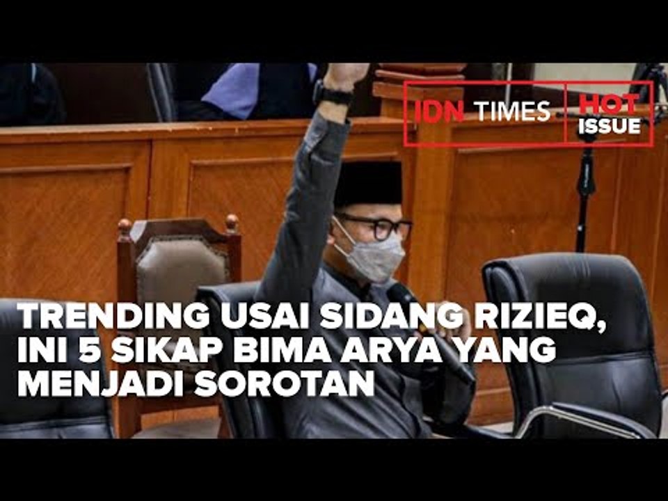 TRENDING USAI SIDANG RIZIEQ, INI 5 SIKAP BIMA ARYA YANG MENJADI SOROTAN