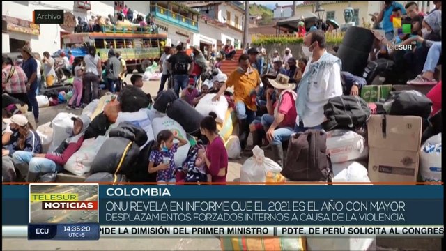 teleSUR Noticias 15:30 27-10: 2021 año con más desplazamientos forzados en Colombia
