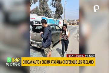 Puente Piedra: chofer es atacado por personas que chocaron su auto