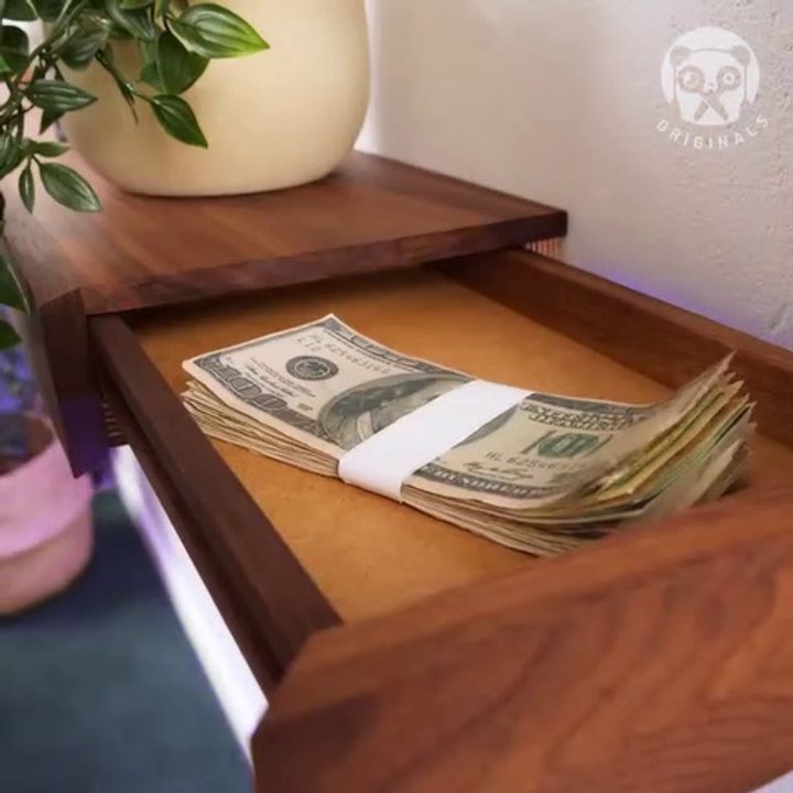 Building floating shelf with secret storage! #viral #TOP 5 Viral