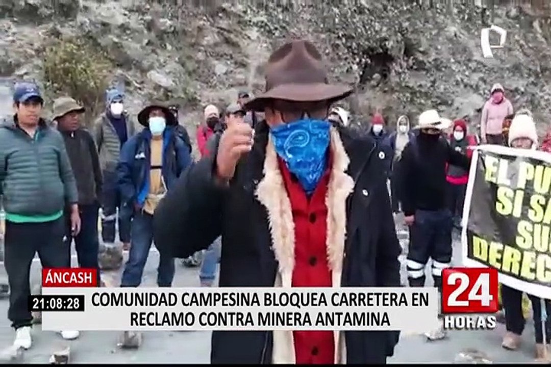 Áncash: comunidad campesina toma carretera en protesta contra Antamina