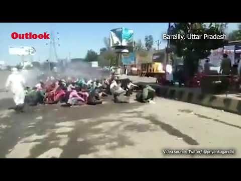 Migrant Workers Sparyed With Chemicals In Uttar Pradesh