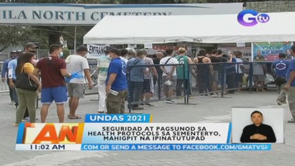 Seguridad at pagsunod sa health protocols sa sementeryo, mahigpit na ipinatutupad | BT