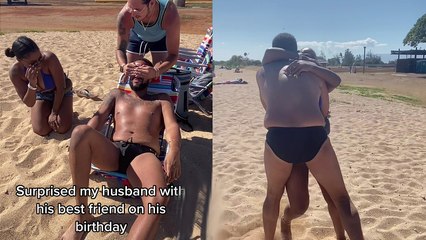 'Guy surprises husband with his best friend during trip to Hawaii *WHOLESOME* '