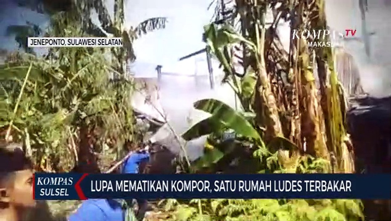 Lupa Mematikan Kompor, Satu Rumah Ludes Terbakar