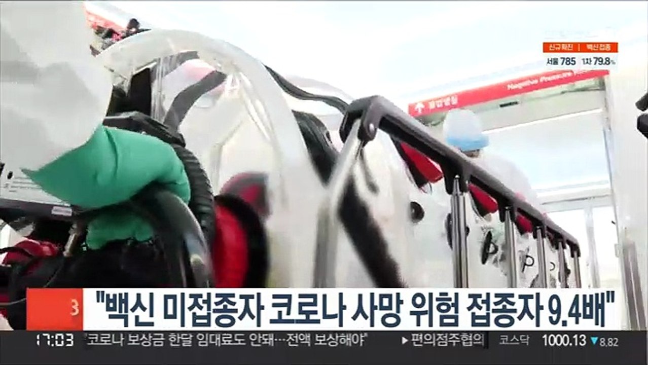 "백신 미접종자 코로나 사망 위험 접종자 9.4배"