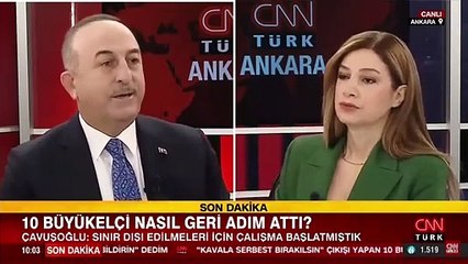 Dışişleri Bakanı Çavuşoğlu: 10 büyükelçiyi sınır dışı etmek için çalışmalara başlamıştık
