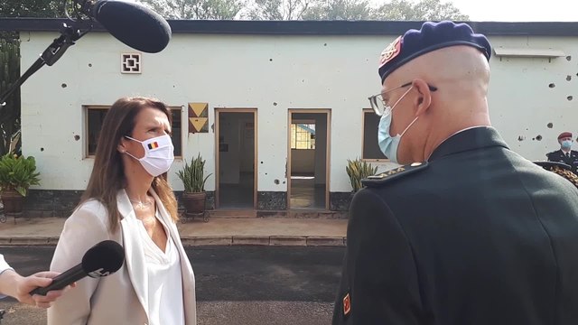 Hommage à Kigali de la ministre Wilmès aux dix paras belges assassinés en 1994