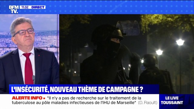 Pour Jean-Luc Mélenchon, le sujet de l'insécurité est quelque chose dont tout le monde connait la cause et tout le monde connait la solution