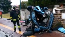 Quartu (CA) - Scontro tra auto in via Leonardo da Vinci: tre feriti gravi (28.10.21)